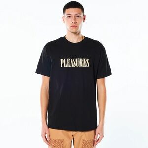 Pleasures 'Tickle Logo' Black Crewneck T-Shirt